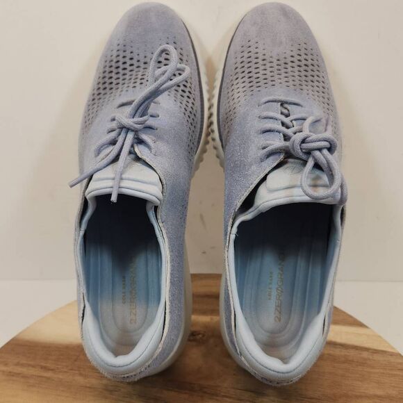 Cole Haan Men's Zerogrand 2 Laser Blue Suede Wingtip Oxford C29219 Size 9 M - Picture 10 of 14